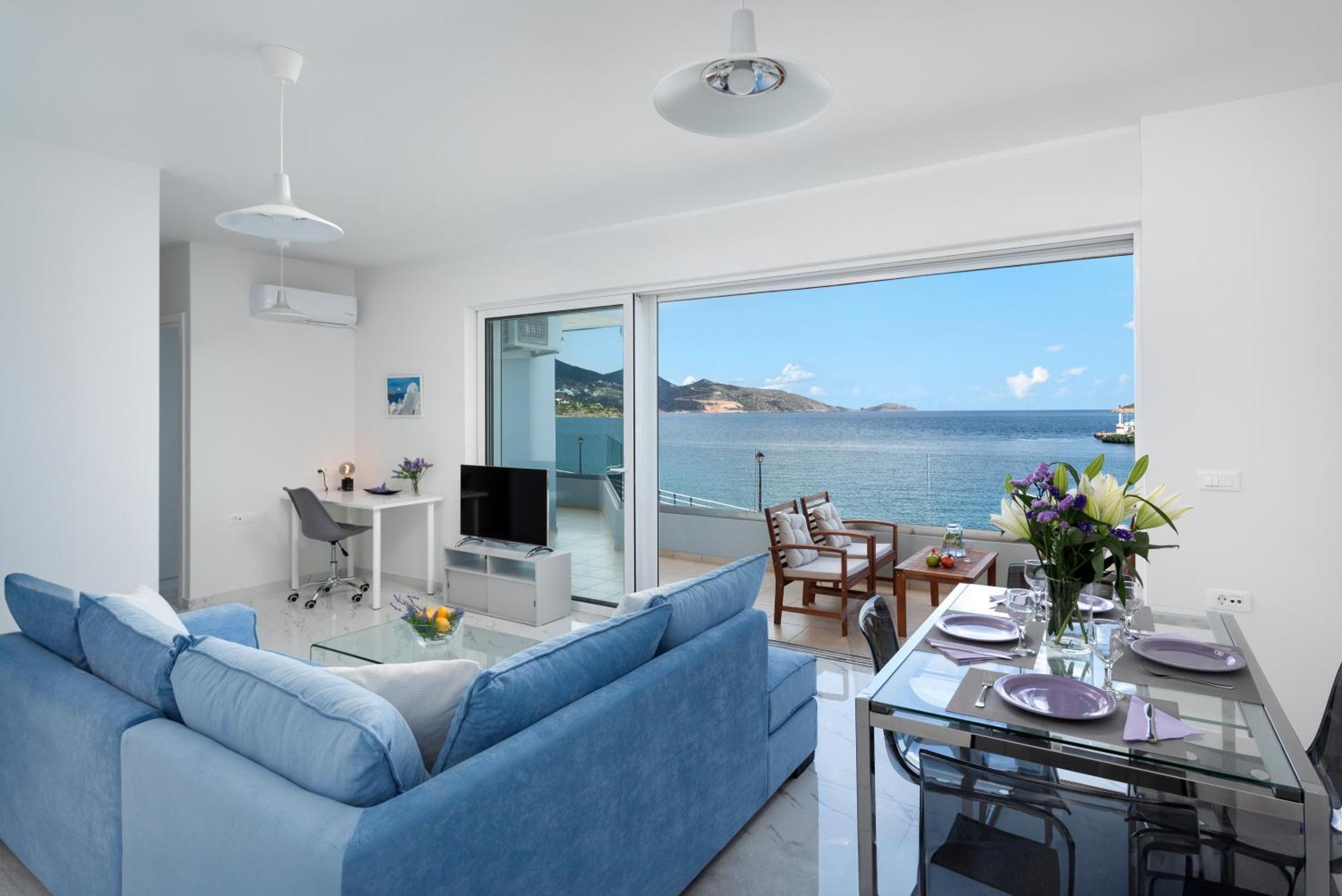 Sea View Bliss 2Br Agios Getaway Apartment Agios Nikolaos  Luaran gambar