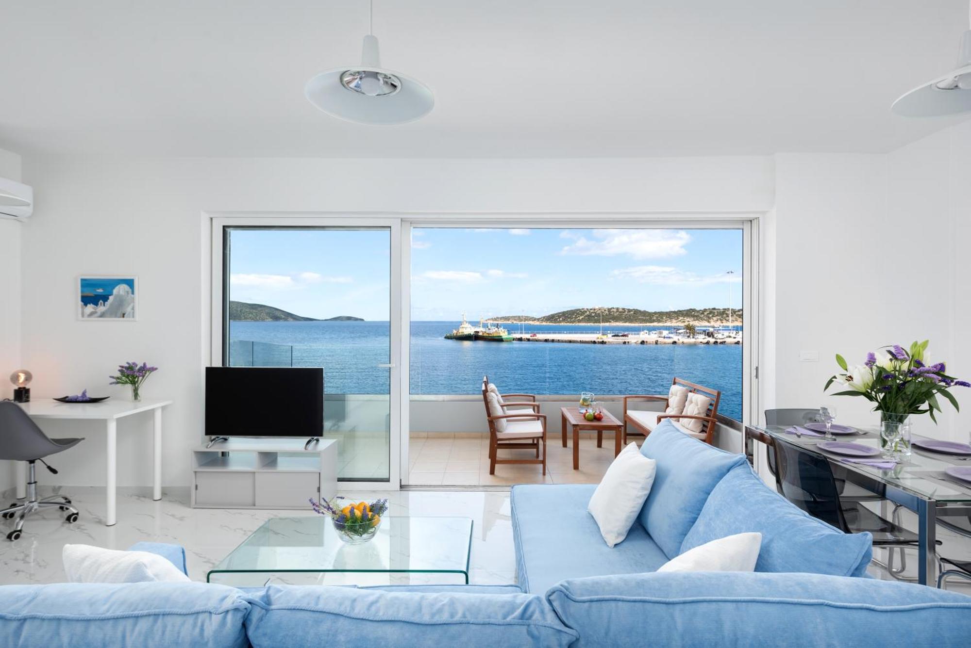 Sea View Bliss 2Br Agios Getaway Apartment Agios Nikolaos  Luaran gambar